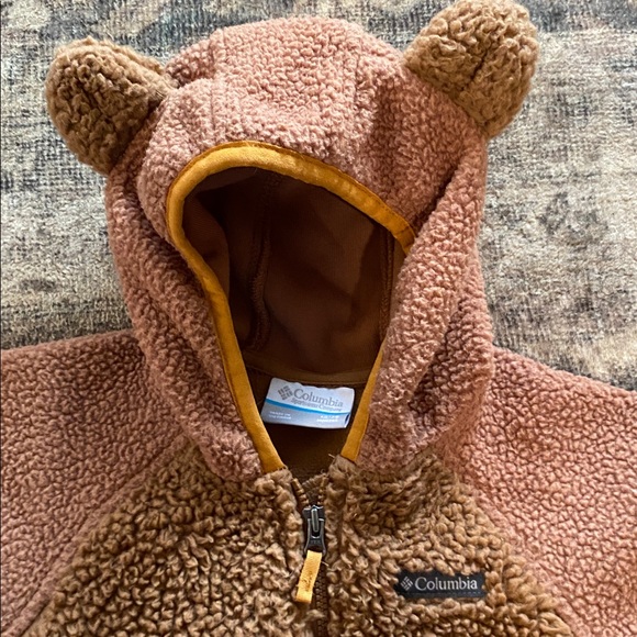 Columbia Boy’s Brown Fleece one piece winter suit Size 12-18 months - Picture 4 of 7